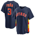 Punc H.Astros #3 Jeremy Pe?a Player Navy Home Game Stitched Jerseys