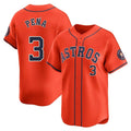 Punc H.Astros #3 Jeremy Pe?a Player Orange Home Limited Stitched Jerseys