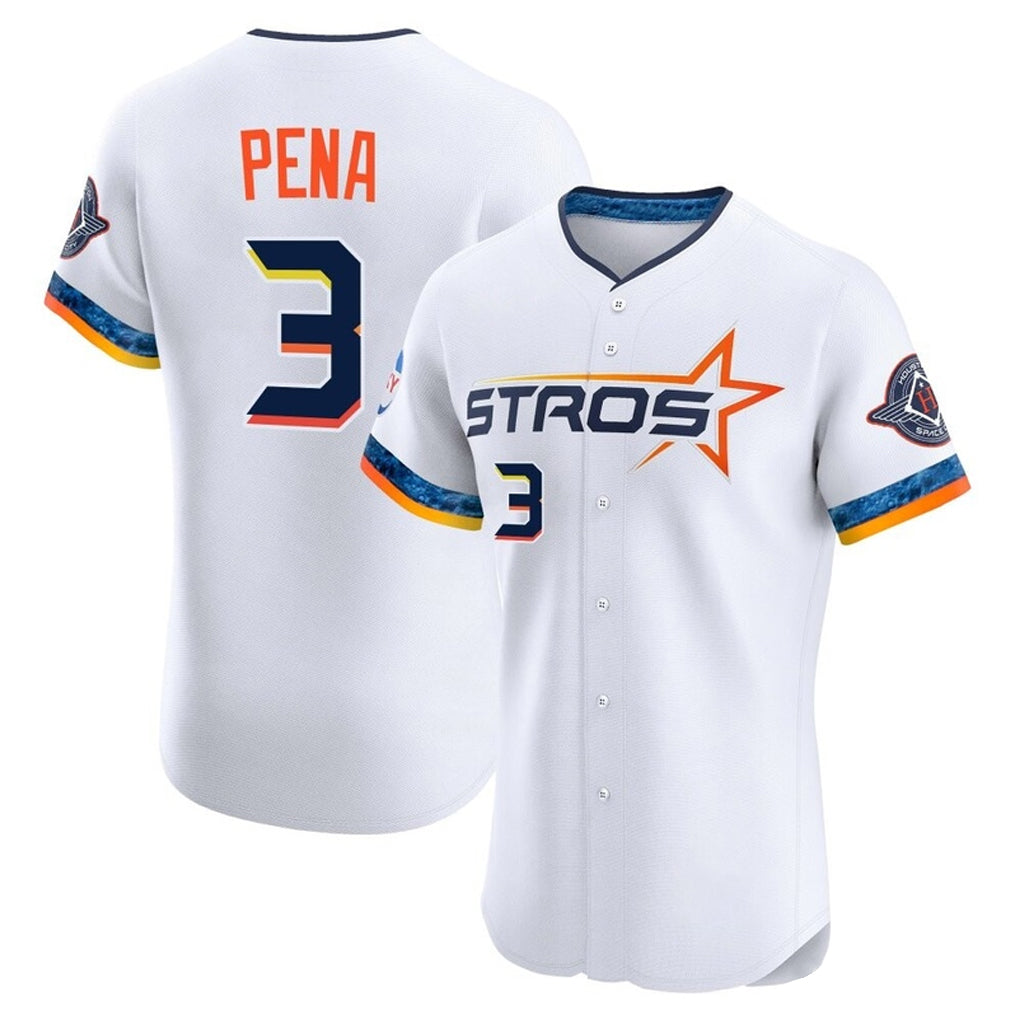 Punc H.Astros #3 Jeremy Pe?a Player White City Connect Limited Elite Home Stitched Jerseys