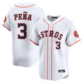 Punc H.Astros #3 Jeremy Pe?a Player White Home Limited Stitched Jerseys