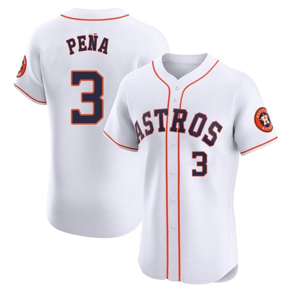 Punc H.Astros #3 Jeremy Pe?a Player White Limited Elite Home Stitched Jerseys