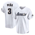 Punc H.Astros #3 Jeremy Pe?a Player White Throwback Cooperstown Collection Limited Stitched Jerseys