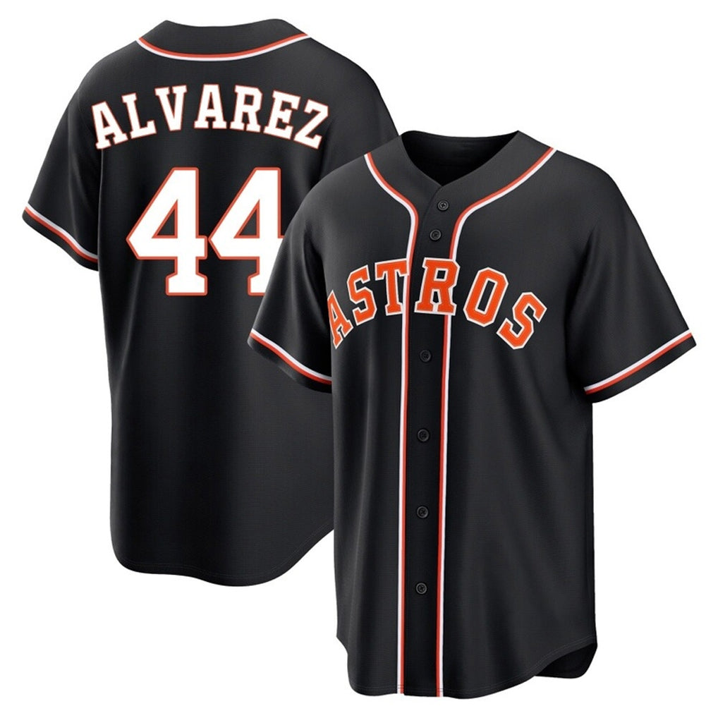 Punc H.Astros #44 Yordan Alvarez Player Black Fashion Out Home Game Stitched Jerseys