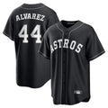Punc H.Astros #44 Yordan Alvarez Player Black Home Game Stitched Jerseys