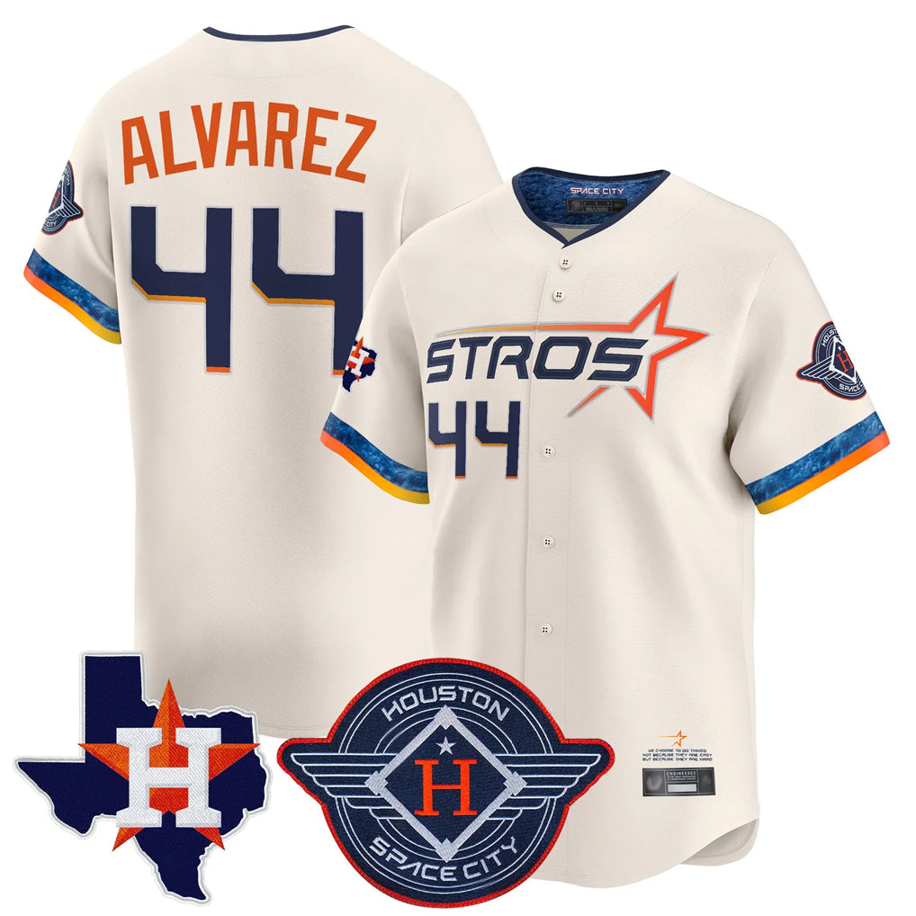 Punc H.Astros #44 Yordan Alvarez Player Cream City Connect Texas Patch Vapor Premier Limited Home Stitched Jerseys