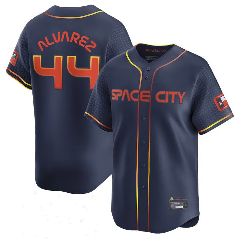 Punc H.Astros #44 Yordan Alvarez Player Navy City Connect Limited Home Game Stitched Jerseys