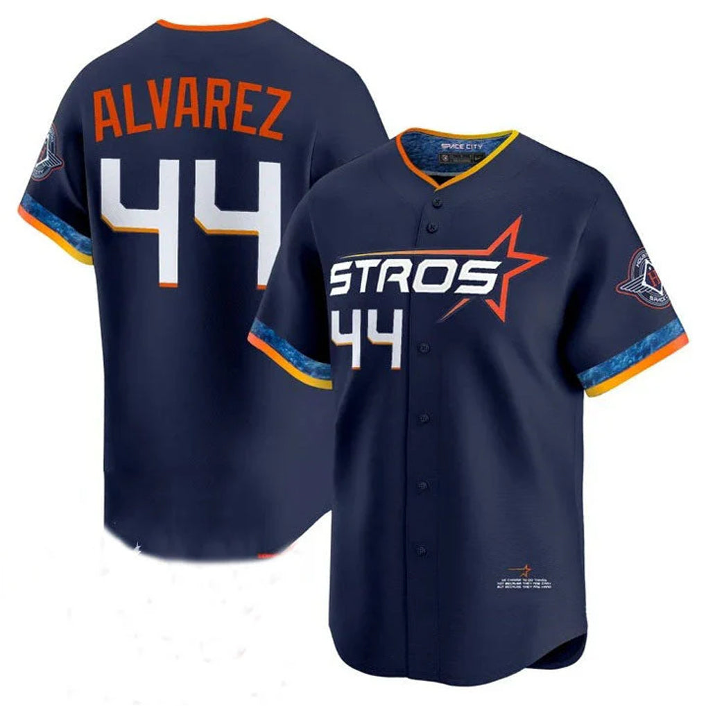 Punc H.Astros #44 Yordan Alvarez Player Navy City Connect Limited Home Stitched Jerseys
