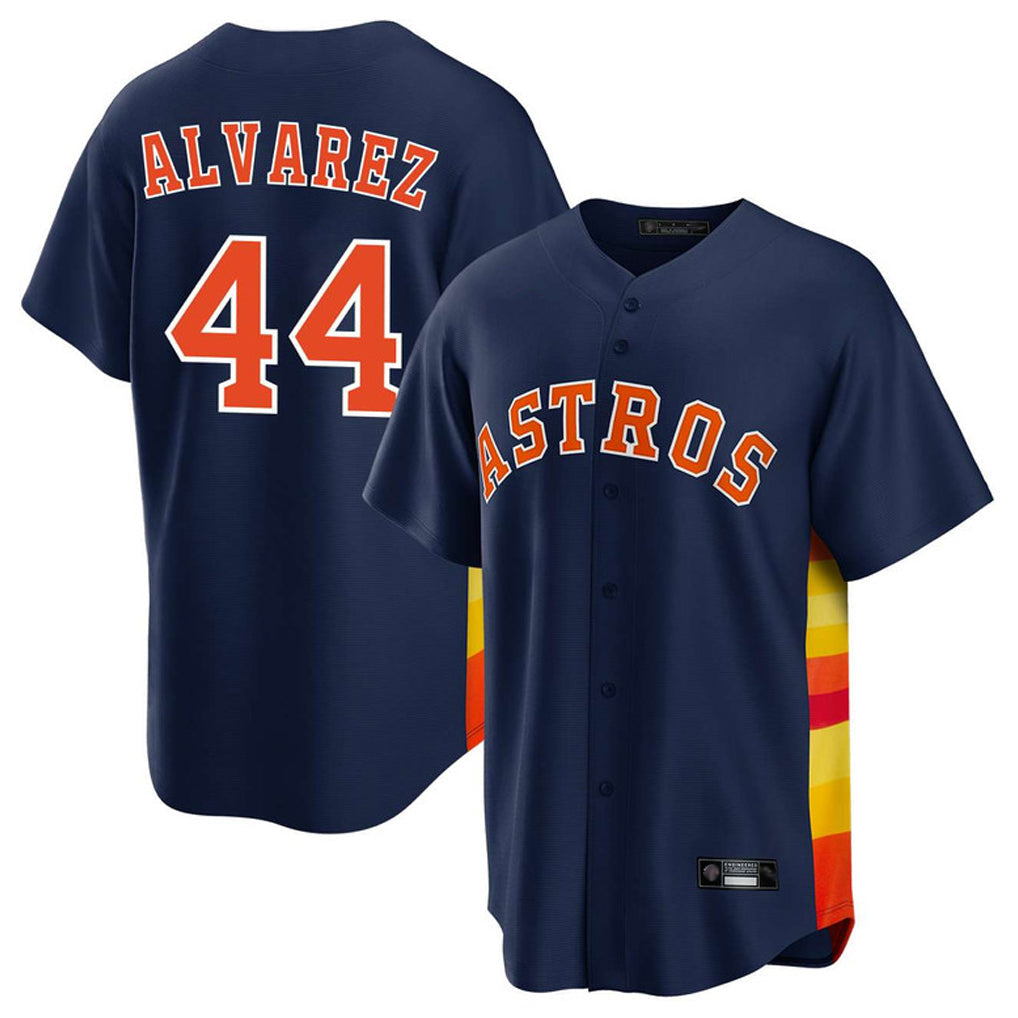 Punc H.Astros #44 Yordan Alvarez Player Navy Home Game Stitched Jerseys