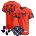 Punc H.Astros #44 Yordan Alvarez Player Orange City Connect Texas Patch Vapor Premier Limited Elite Home Stitched Jerseys