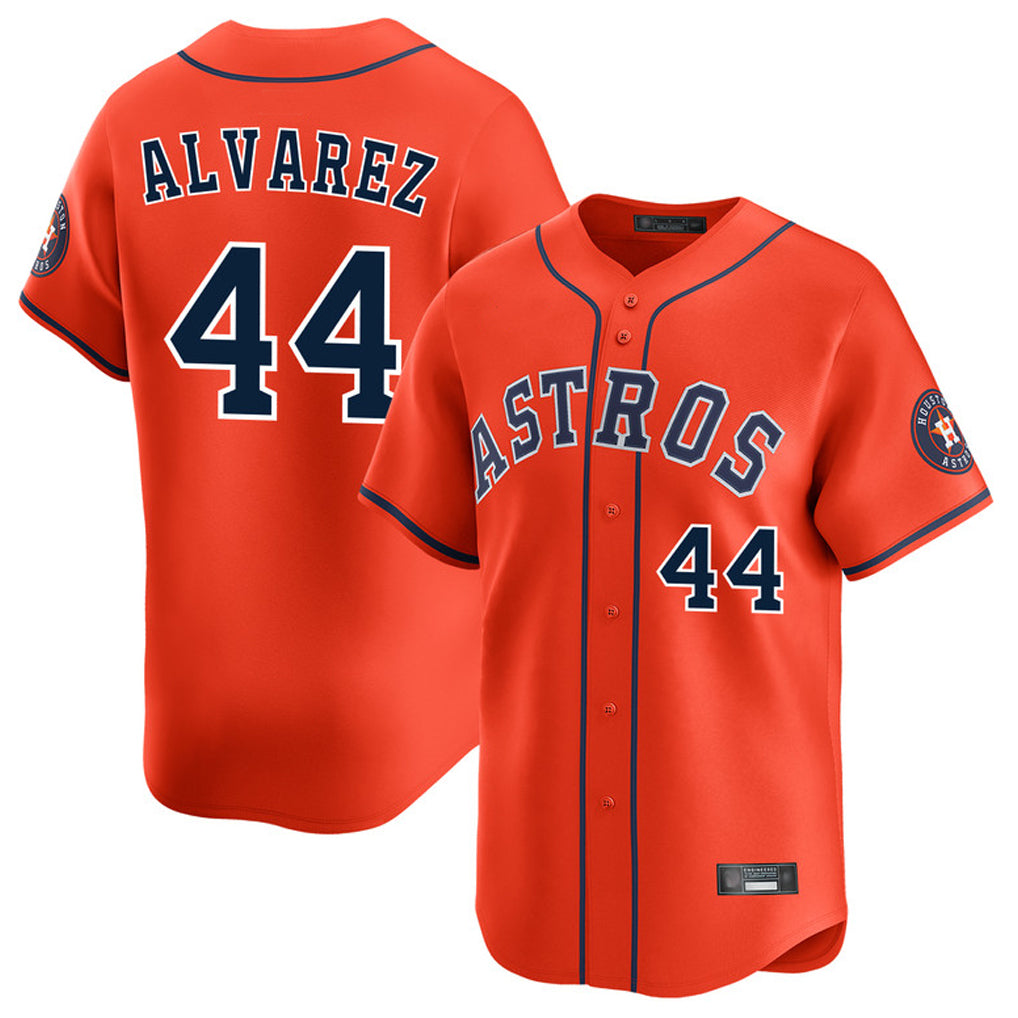 Punc H.Astros #44 Yordan Alvarez Player Orange Home Limited Stitched Jerseys