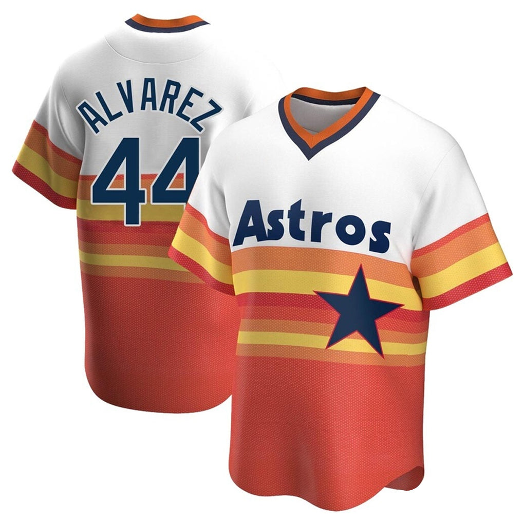 Punc H.Astros #44 Yordan Alvarez Player Rainbow Cooperstown Collection T-shirt Stitched Jerseys