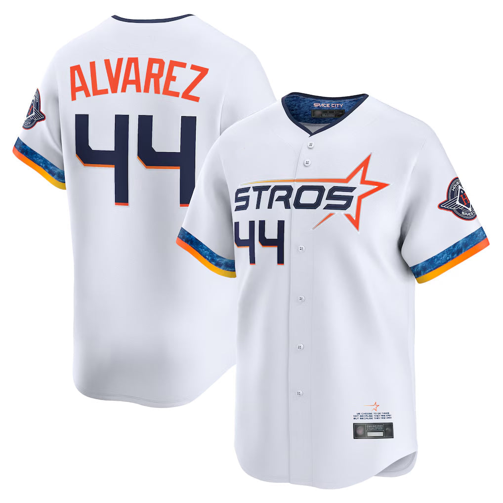 Punc H.Astros #44 Yordan Alvarez Player White City Connect Limited Home Stitched Jerseys