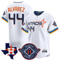 Punc H.Astros #44 Yordan Alvarez Player White City Connect Texas Patch Vapor Premier Limited Home Stitched Jerseys