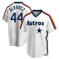 Punc H.Astros #44 Yordan Alvarez Player White Cooperstown Collection T-shirt Stitched Jerseys