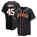 Punc H.Astros #45 Tatsuya Imai Player Black Fashion Out Home Game Stitched Jerseys