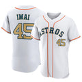 Punc H.Astros #45 Tatsuya Imai Player Gold Collection Limited Elite Home Stitched Jerseys