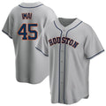 Punc H.Astros #45 Tatsuya Imai Player Gray Home Game Stitched Jerseys