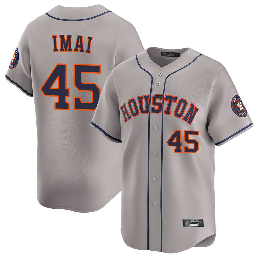 Punc H.Astros #45 Tatsuya Imai Player Gray Home Limited Stitched Jerseys