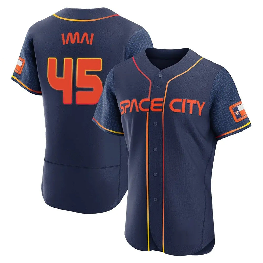 Punc H.Astros #45 Tatsuya Imai Player Navy City Connect Limited Elite Home Stitched Jerseys