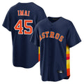 Punc H.Astros #45 Tatsuya Imai Player Navy Home Game Stitched Jerseys