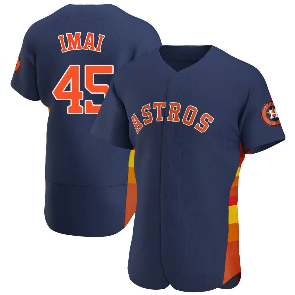 Punc H.Astros #45 Tatsuya Imai Player Navy Home Limited Elite Stitched Jerseys