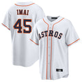 Punc H.Astros #45 Tatsuya Imai Player White Home Game Stitched Jerseys