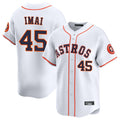 Punc H.Astros #45 Tatsuya Imai Player White Home Limited Stitched Jerseys