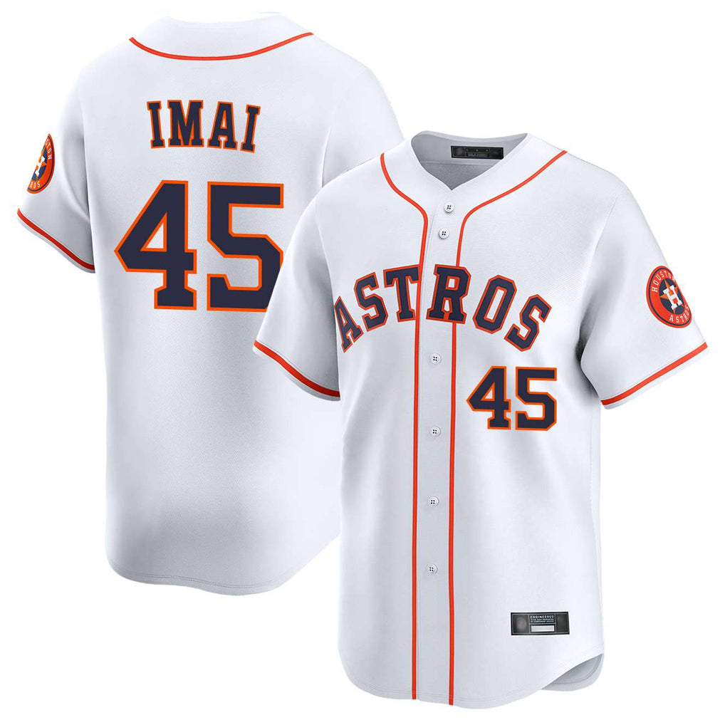 Punc H.Astros #45 Tatsuya Imai Player White Home Limited Stitched Jerseys
