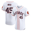 Punc H.Astros #45 Tatsuya Imai Player White Limited Elite Home Stitched Jerseys