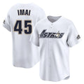 Punc H.Astros #45 Tatsuya Imai Player White Throwback Cooperstown Collection Limited Stitched Jerseys