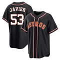 Punc H.Astros #53 Cristian Javier Player Black Fashion Out Home Game Stitched Jerseys