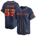 Punc H.Astros #53 Cristian Javier Player Navy City Connect Home Limited Stitched Jerseys