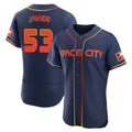 Punc H.Astros #53 Cristian Javier Player Navy City Connect Limited Elite Home Stitched Jerseys