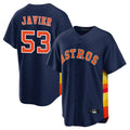 Punc H.Astros #53 Cristian Javier Player Navy Home Game Stitched Jerseys