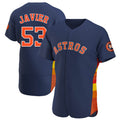 Punc H.Astros #53 Cristian Javier Player Navy Home Limited Elite Stitched Jerseys