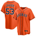 Punc H.Astros #53 Cristian Javier Player Orange Home Game Stitched Jerseys