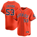 Punc H.Astros #53 Cristian Javier Player Orange Home Limited Stitched Jerseys