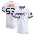 Punc H.Astros #53 Cristian Javier Player White City Connect Limited Elite Home Stitched Jerseys