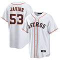 Punc H.Astros #53 Cristian Javier Player White Home Game Stitched Jerseys