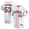 Punc H.Astros #53 Cristian Javier Player White Home Limited Stitched Jerseys