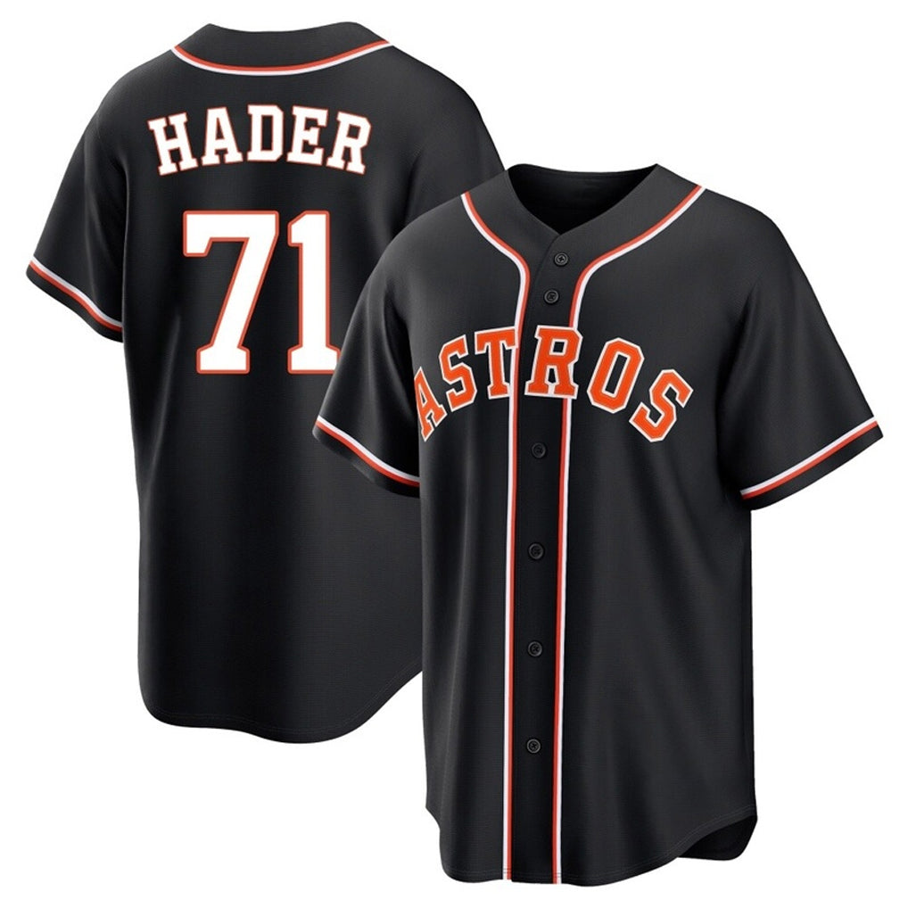 Punc H.Astros #71 Josh Hader Player Black Fashion Out Home Game Stitched Jerseys