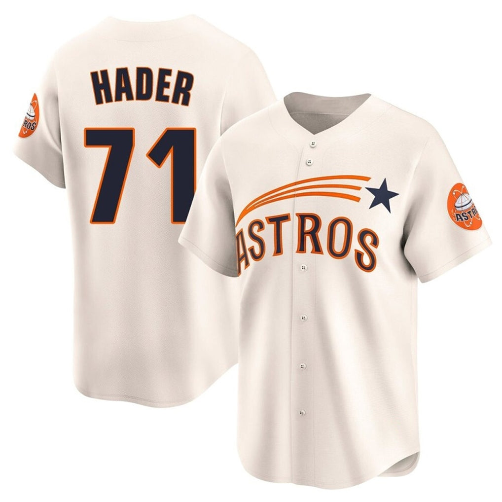 Punc H.Astros #71 Josh Hader Player Cream Throwback Cooperstown Collection Limited Stitched Jerseys
