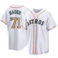 Punc H.Astros #71 Josh Hader Player Gold Collection Game Home Stitched Jerseys