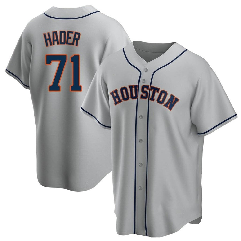Punc H.Astros #71 Josh Hader Player Gray Home Game Stitched Jerseys
