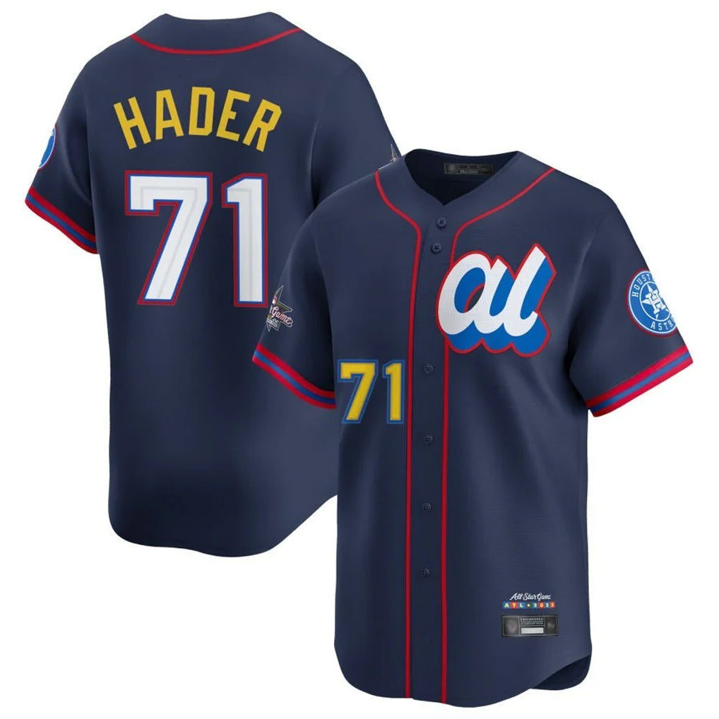 Punc H.Astros #71 Josh Hader Player Navy American League All-Star Game Limited Stitched Jerseys