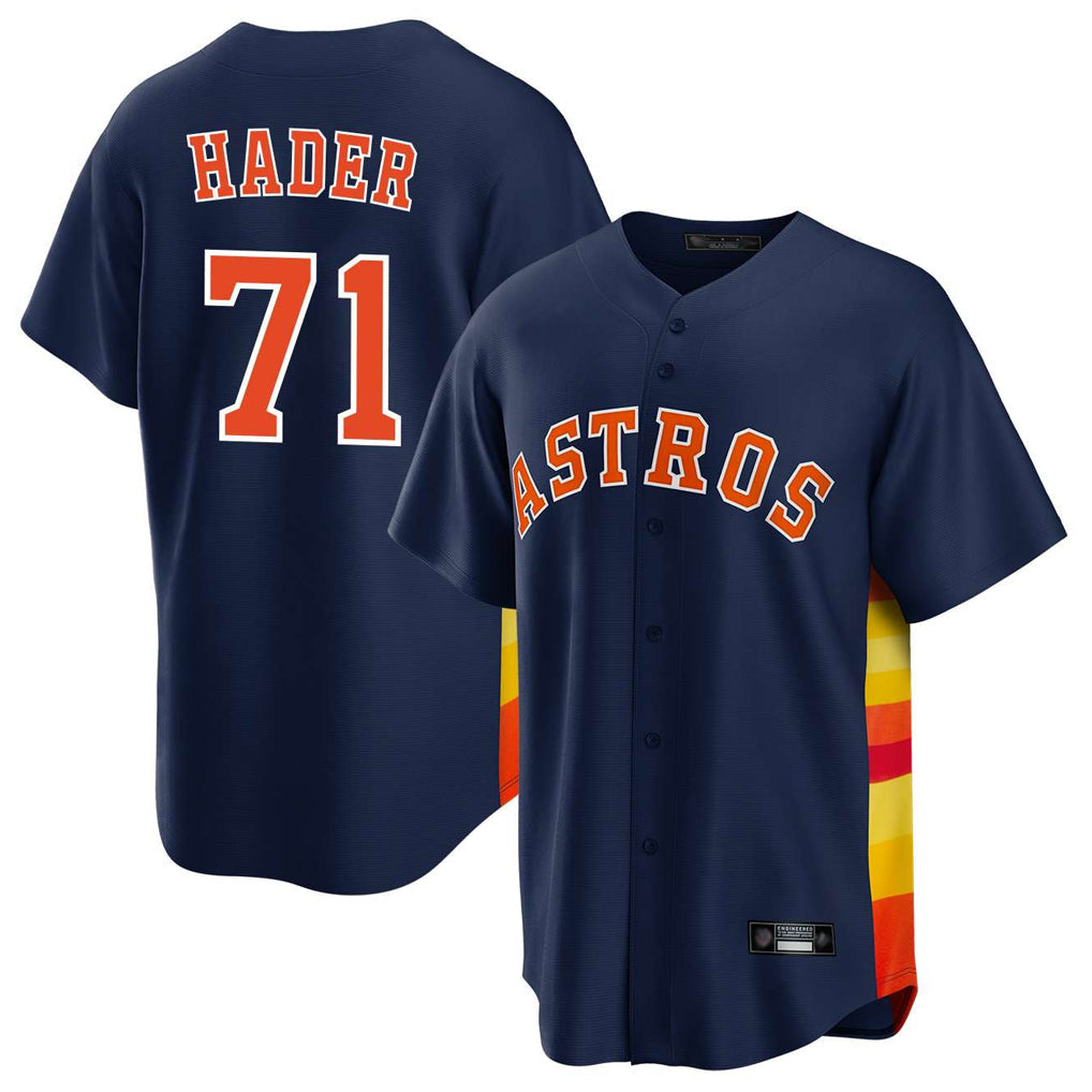 Punc H.Astros #71 Josh Hader Player Navy Home Game Stitched Jerseys
