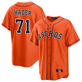 Punc H.Astros #71 Josh Hader Player Orange Home Game Stitched Jerseys