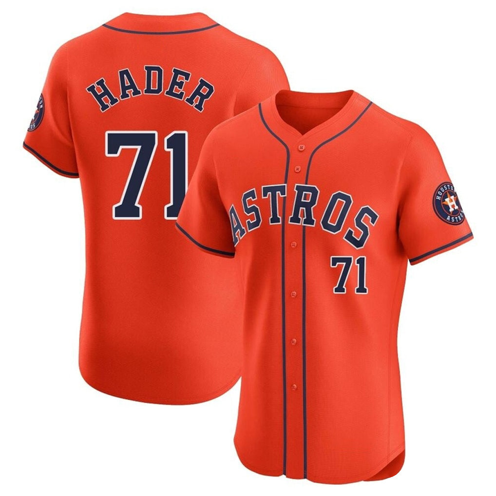 Punc H.Astros #71 Josh Hader Player Orange Home Limited Elite Stitched Jerseys