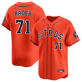 Punc H.Astros #71 Josh Hader Player Orange Home Limited Stitched Jerseys