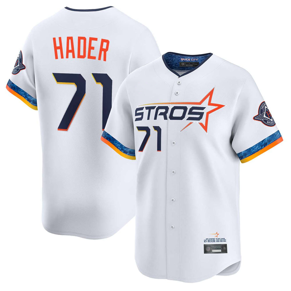 Punc H.Astros #71 Josh Hader Player White City Connect Limited Home Stitched Jerseys